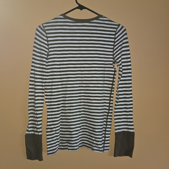 American Eagle Brown / White Stripe Shirt, M (runs small) - Picture 2 of 2